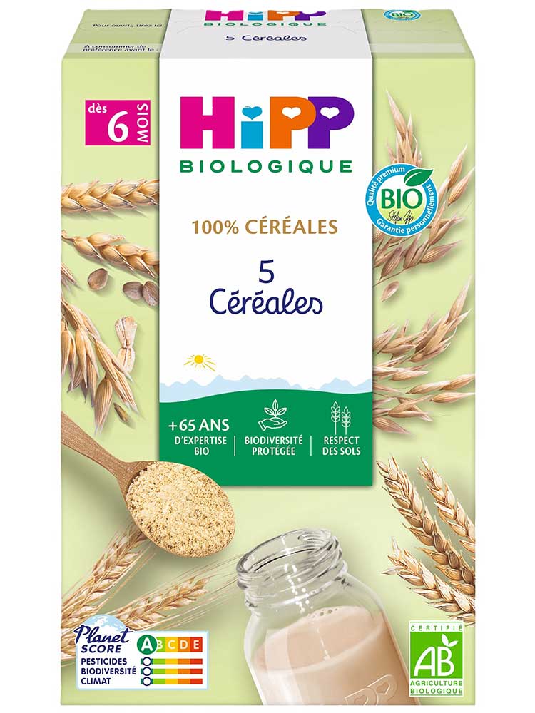 Hipp 5 Céréales Boîte 250 g Dès 6 Mois